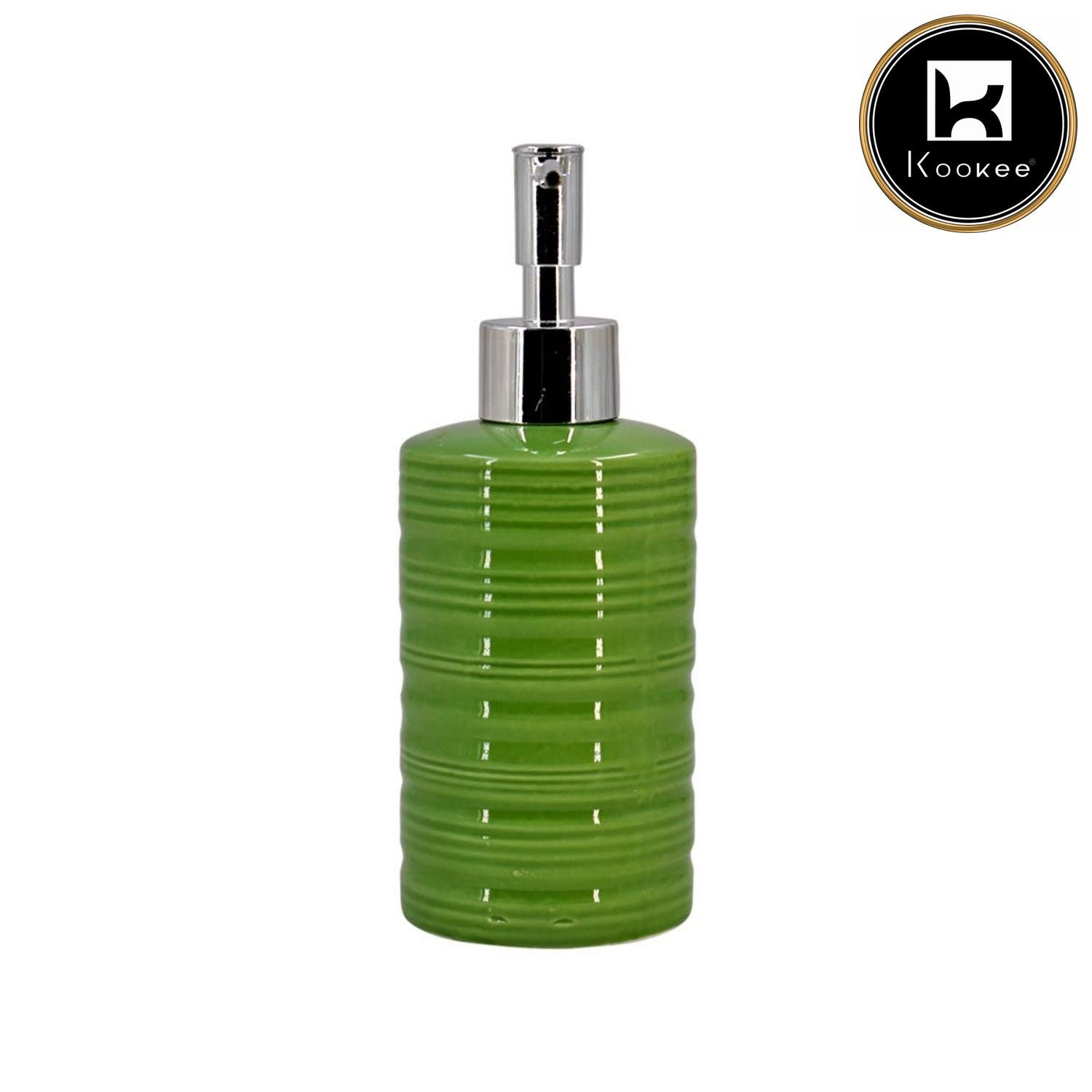 Ceramic Soap Dispenser for handwash for Bathroom, Green