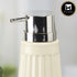 Ceramic Soap Dispenser for handwash for Bathroom, Cream, (Set of 1) (7981)