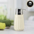 Kookee Ceramic Soap Dispenser with Stylish Refillable Pump Bottle for Bathroom Handwash & Kitchen Wash Basin, Perfect for Hand Soap, Lotion, and more, Cream,