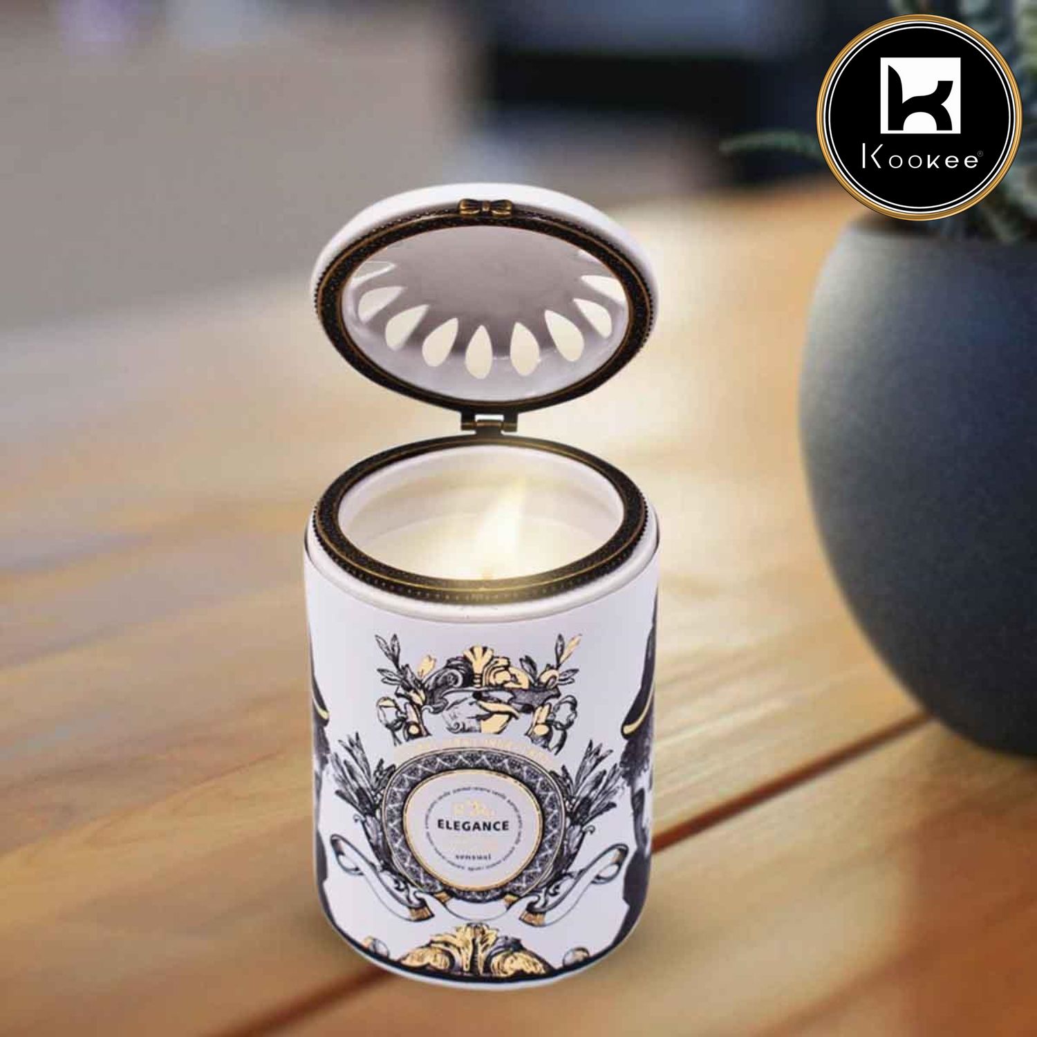 Kookee Soy Wax Candle in Glass Jar (20H Burn Time) (AXW1981)