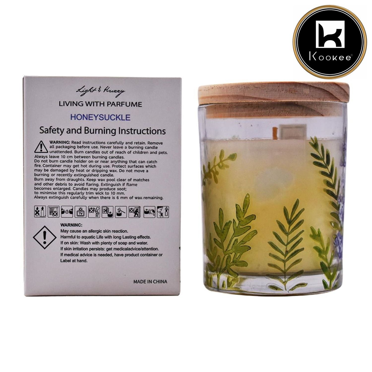 Soy Wax Scented Candle in Glass Jar (40H Burn Time) (AXW2035-A)