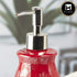 Ceramic Soap Dispenser for handwash for Bathroom, Red, (Set of 1) (8006)