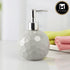 Kookee Ceramic Soap Dispenser with Stylish Refillable Pump Bottle for Bathroom Handwash & Kitchen Wash Basin, Perfect for Hand Soap, Lotion, and more, Grey,