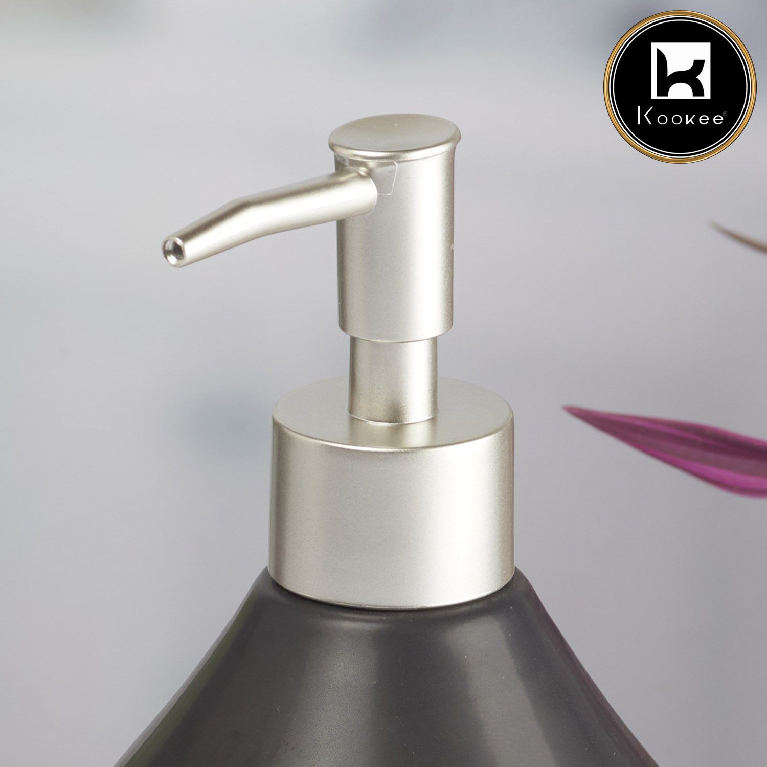 Ceramic Soap Dispenser for handwash for Bathroom, Black (V-CSD-054)