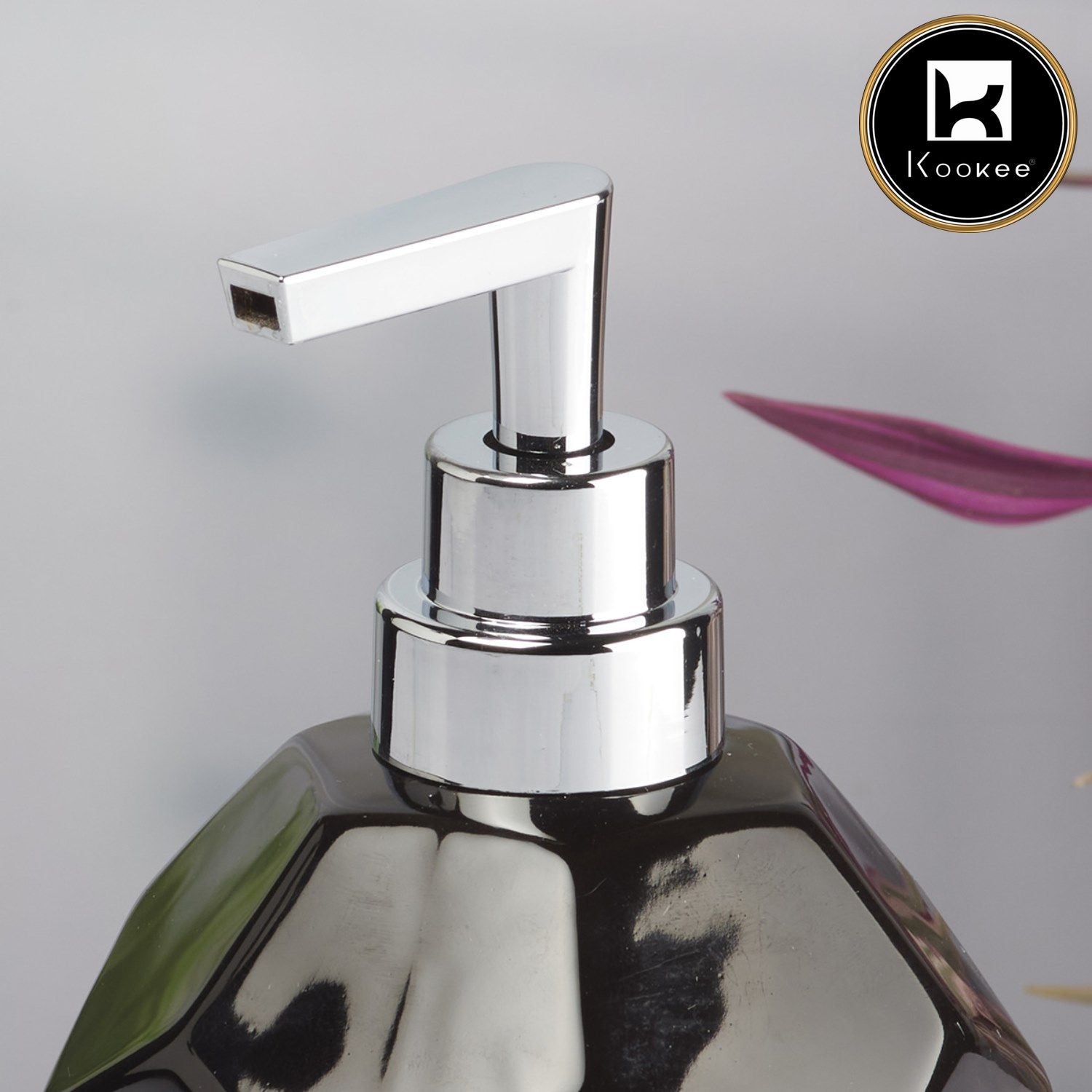 Ceramic Soap Dispenser for handwash for Bathroom, Brown, (Set of 1) (8026)