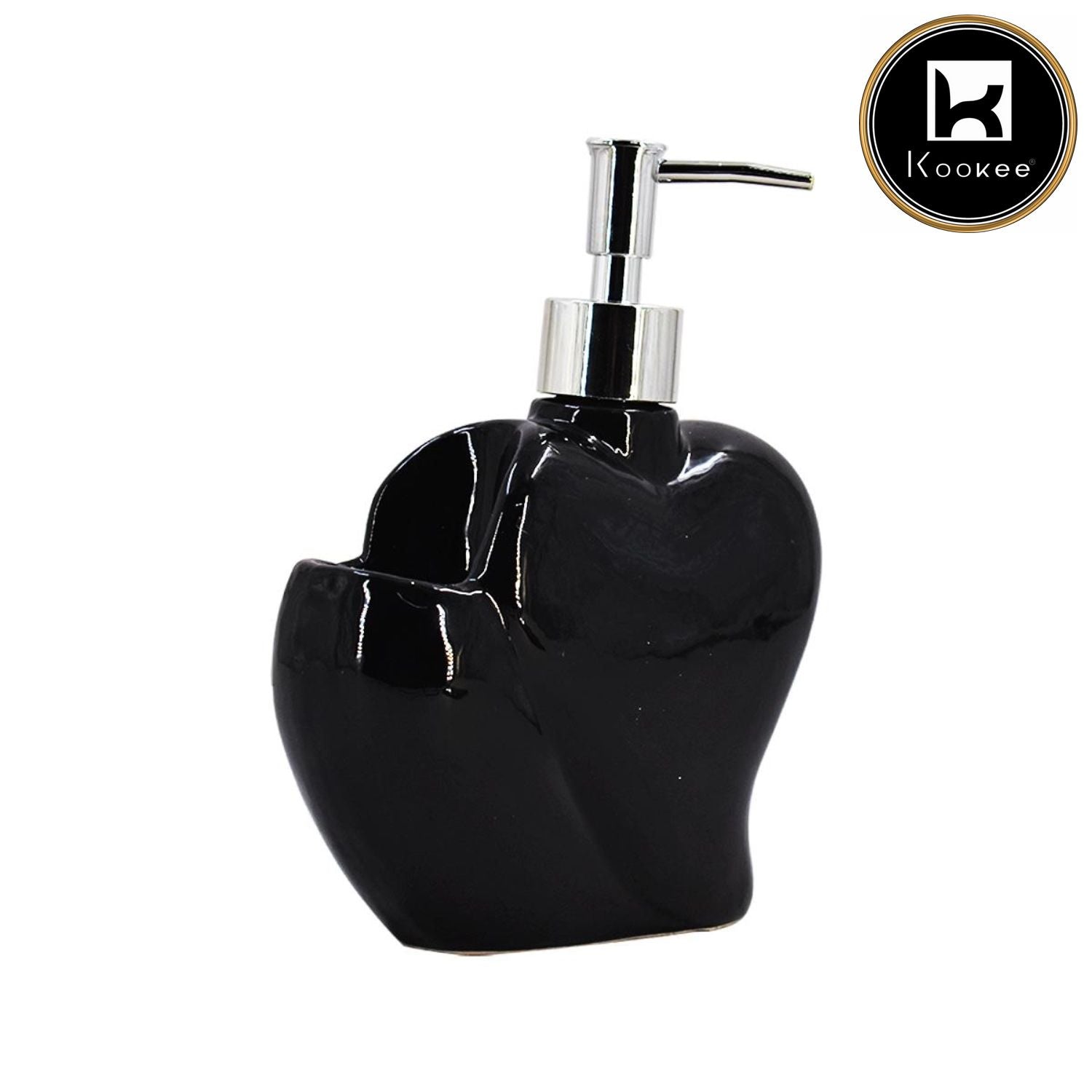 Ceramic Soap Dispenser for handwash for Bathroom, Black (V-CSD-024)