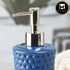 Ceramic Soap Dispenser for handwash for Bathroom, Blue, (Set of 1) (8038)