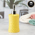 Kookee Ceramic Soap Dispenser with Stylish Refillable Pump Bottle for Bathroom Handwash & Kitchen Wash Basin, Perfect for Hand Soap, Lotion, and more, Yellow,