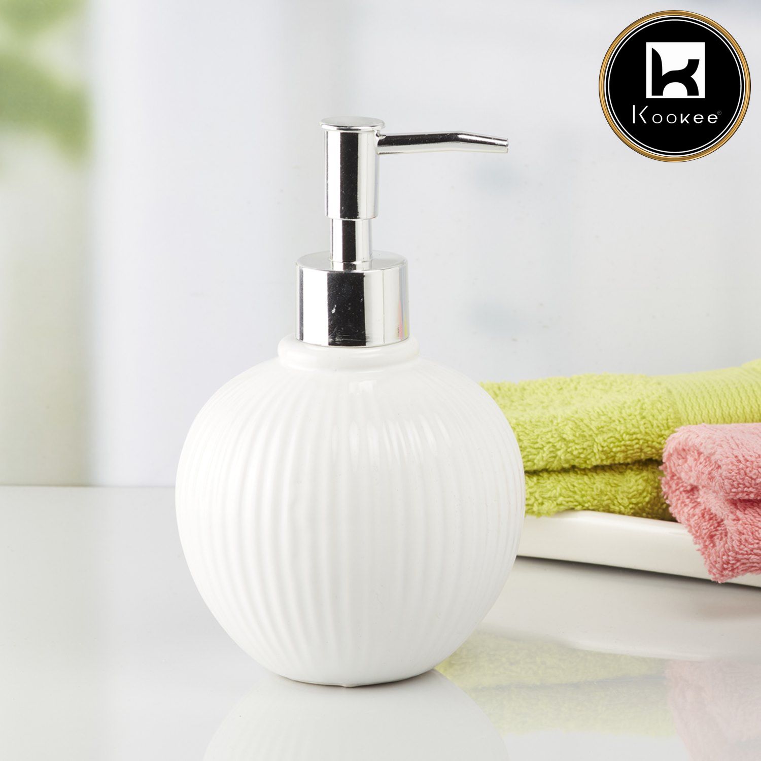 Ceramic Soap Dispenser for handwash for Bathroom, Blue (Set of 2) (9506)