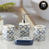 Ceramic Bathroom Set of 4 with Soap Dispenser (8068)