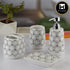 Ceramic Bathroom Accessories Set of 4 with Soap Dispenser (8069)