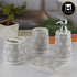 Ceramic Bathroom Accessories Set of 4 with Soap Dispenser (8071)