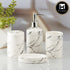 Ceramic Bathroom Set of 4 with Soap Dispenser (8074)