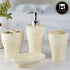 Ceramic Bathroom Set of 4 with Soap Dispenser (8075)