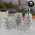 Ceramic Bathroom Accessories Set of 4 with Soap Dispenser (8076)