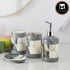 Ceramic Bathroom Set of 4 with Soap Dispenser (8115)
