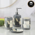 Ceramic Bathroom Set of 4 with Soap Dispenser (8115)