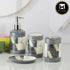 Ceramic Bathroom Set of 4 with Soap Dispenser (8115)