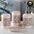 Ceramic Bathroom Set of 4 with Soap Dispenser (8117)