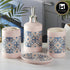 Ceramic Bathroom Set of 4 with Soap Dispenser (8118)