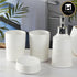 Ceramic Bathroom Accessories Set of 4 with Soap Dispenser (8142)