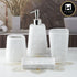 Ceramic Bathroom Accessories Set of 4 with Soap Dispenser (8158)