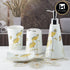 Ceramic Bathroom Accessories Set of 4 with Soap Dispenser (8172)