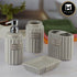 Ceramic Bathroom Accessories Set of 4 with Soap Dispenser (8177)