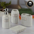 Ceramic Bathroom Accessories Set of 4 with Soap Dispenser (8186)