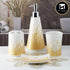 Ceramic Bathroom Set of 4 with Soap Dispenser (8188)