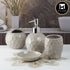 Kookee Ceramic Bathroom Accessories Set of 4, Modern Bath Set with Liquid handwash Soap Dispenser and Toothbrush holder, Luxury Gift Accessory for Home, Beige