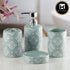 Ceramic Bathroom Accessories Set of 4 with Soap Dispenser (8218)