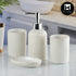 Ceramic Bathroom Set of 4 with Soap Dispenser (8229)