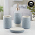 Ceramic Bathroom Set of 4 with Soap Dispenser (8235)