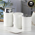 Ceramic Bathroom Set of 4 with Soap Dispenser (8245)