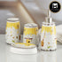 Ceramic Bathroom Set of 4 with Soap Dispenser (8292)