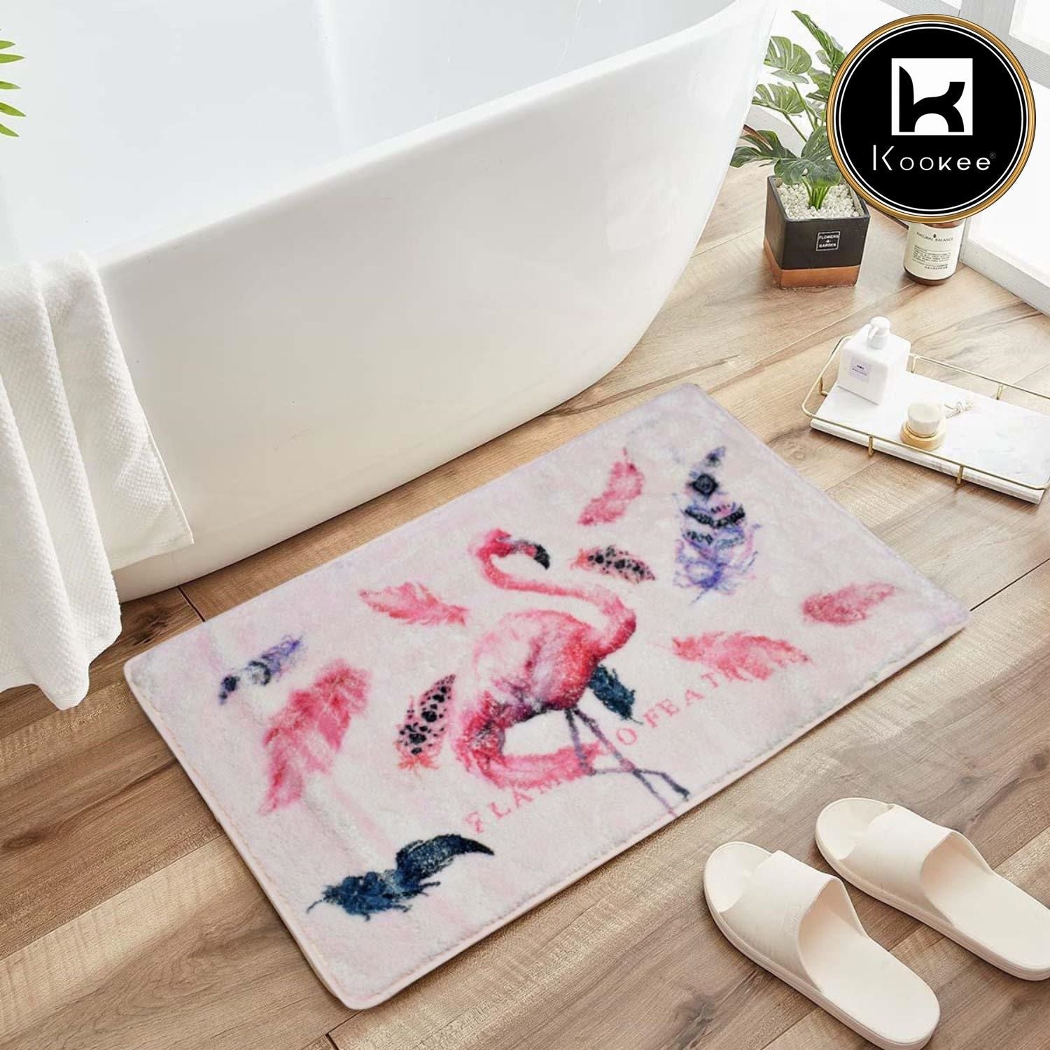 Bathroom Rugs Bath Mat, Non-Slip Fluffy Soft Plush Shower Rug (8319)