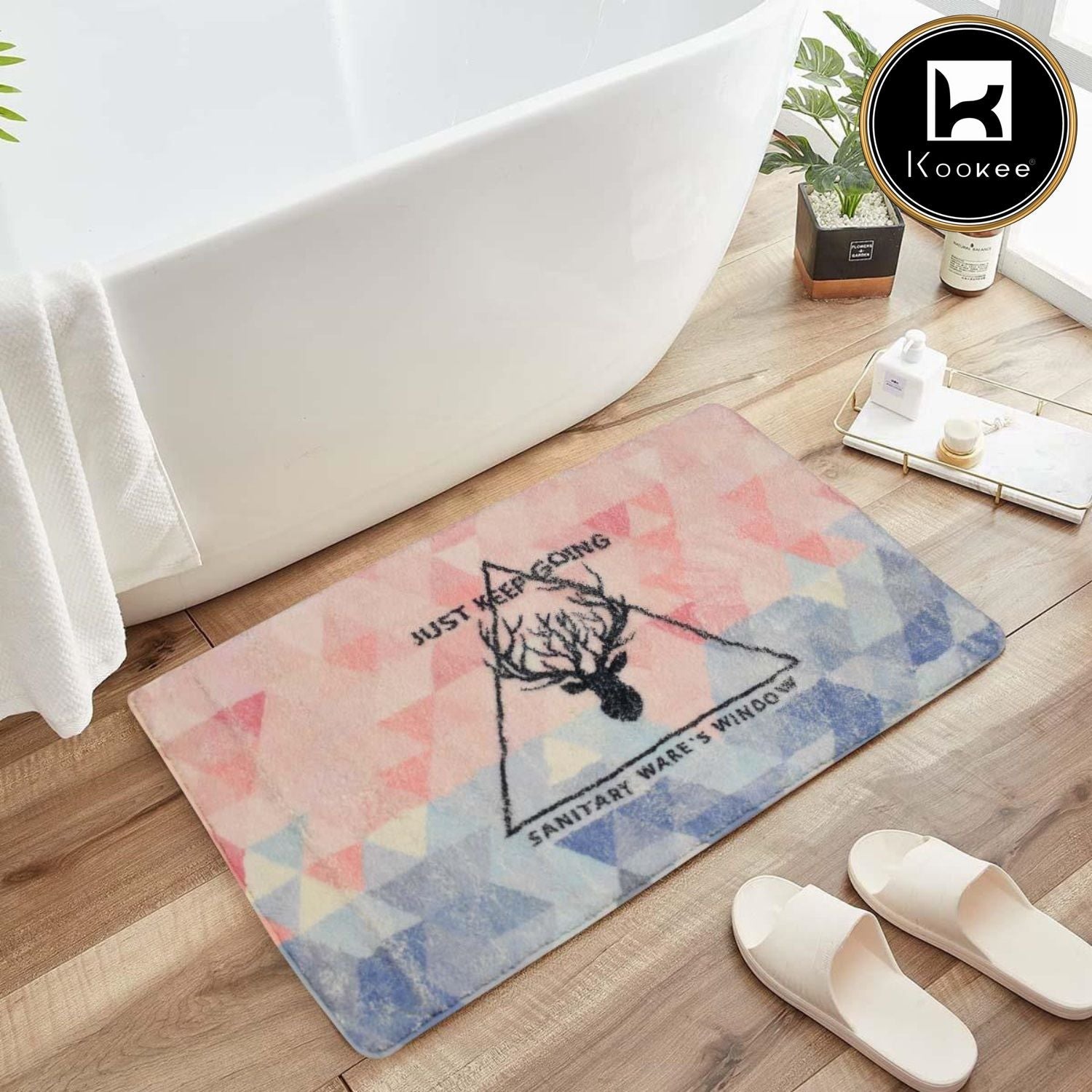 Bathroom Rugs Bath Mat, Non-Slip Fluffy Soft Plush Shower Rug (8320)