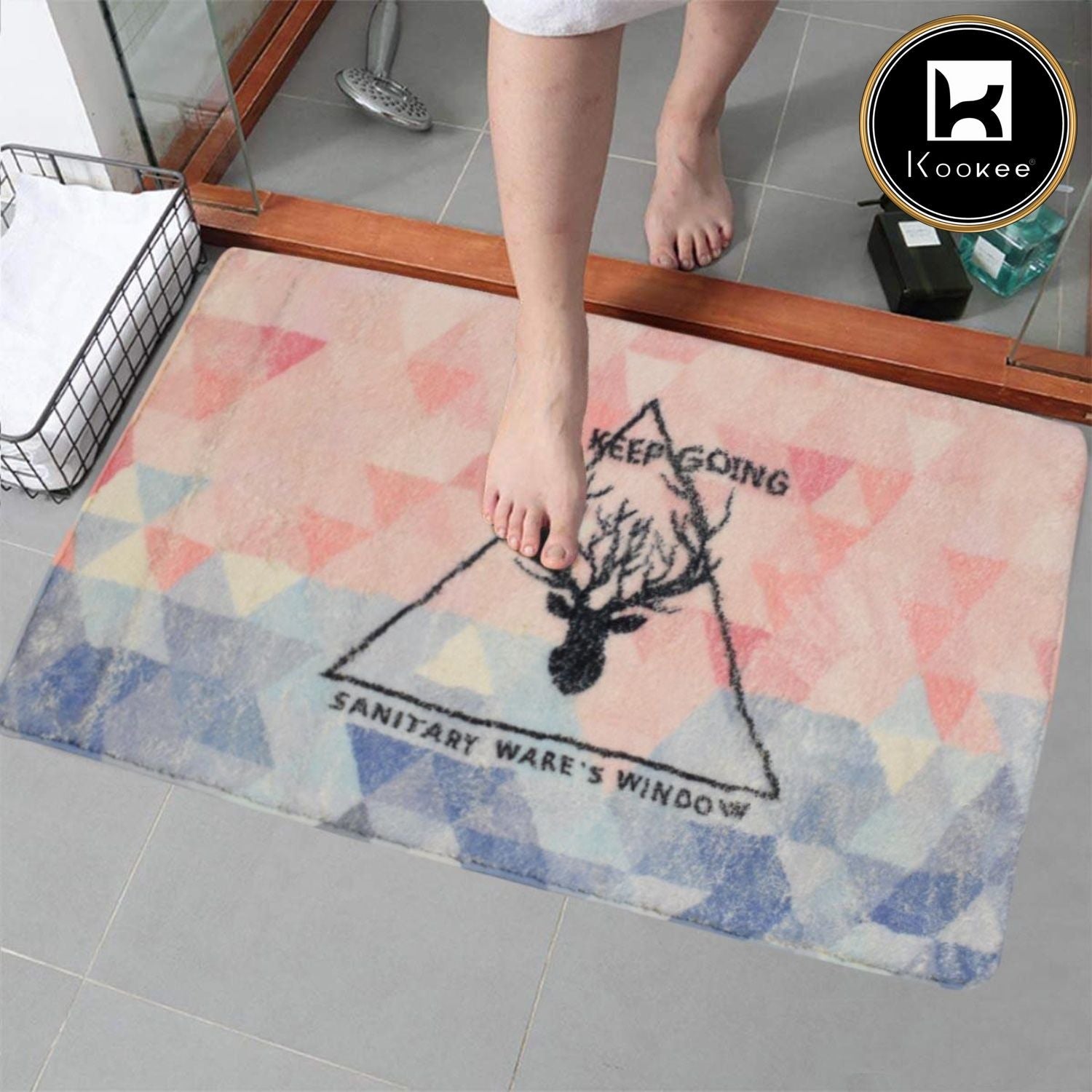 Bathroom Rugs Bath Mat, Non-Slip Fluffy Soft Plush Shower Rug (8320)