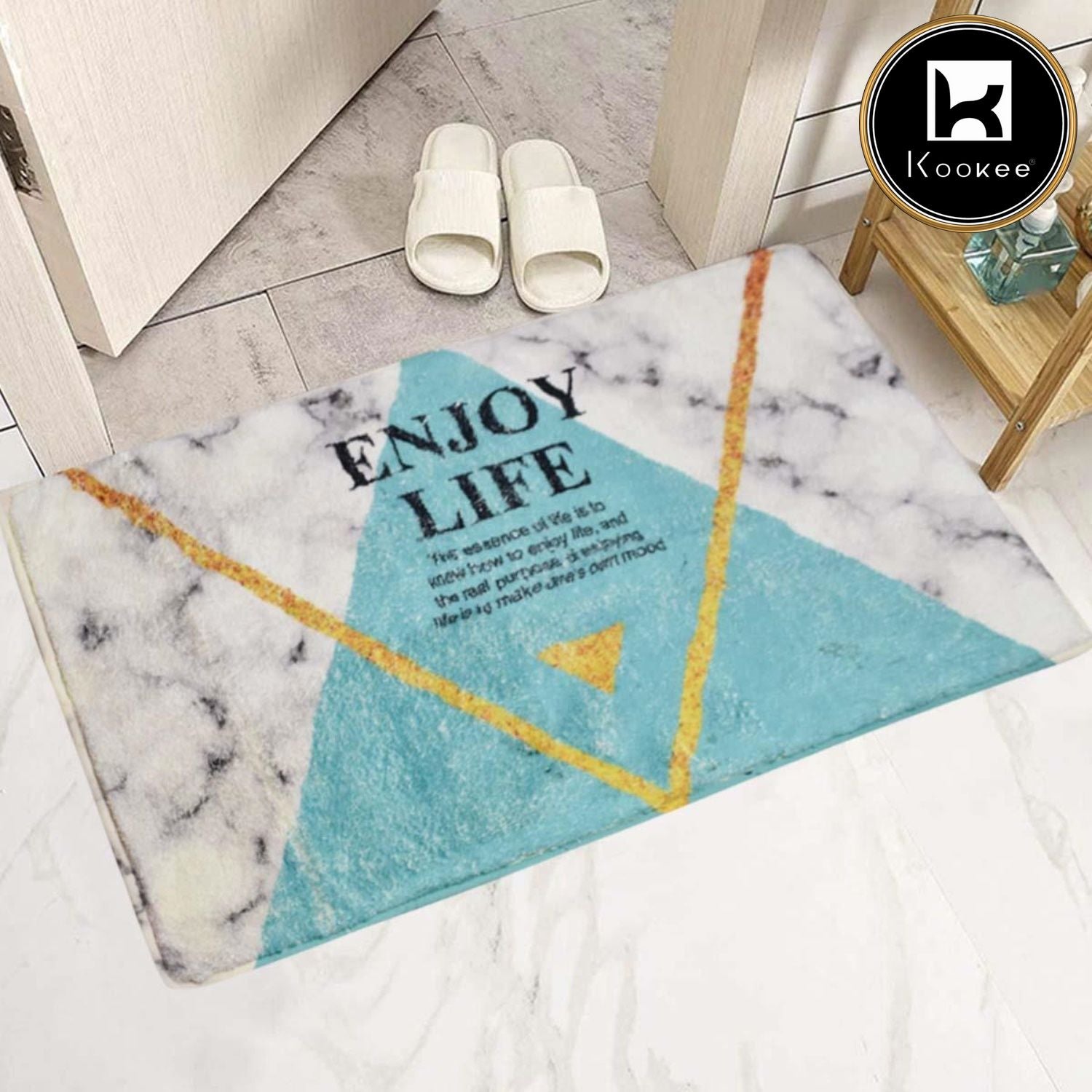 Bathroom Rugs Bath Mat, Non-Slip Fluffy Soft Plush Shower Rug (8323)