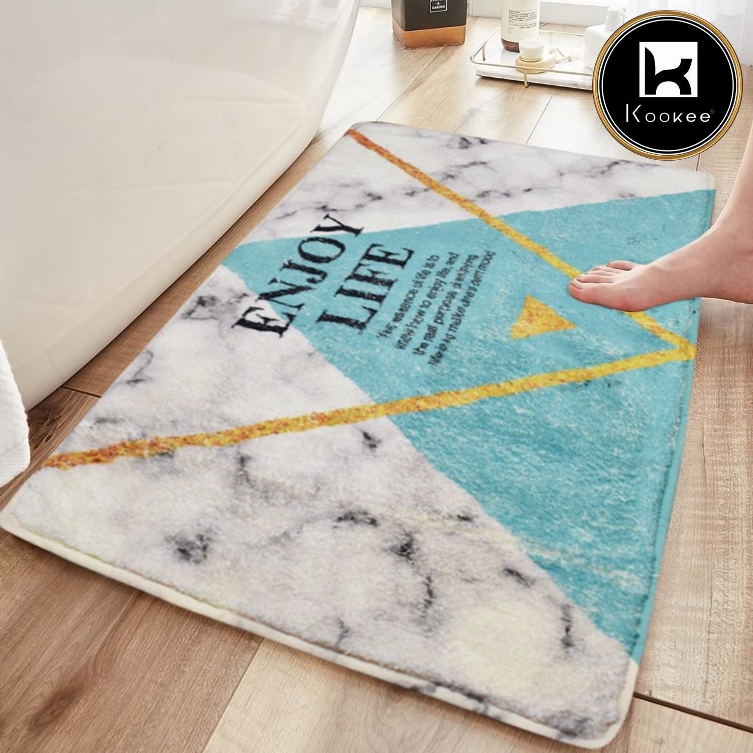 Bathroom Rugs Bath Mat, Non-Slip Fluffy Soft Plush Shower Rug (8323)