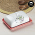 Kookee Ceramic Butter Dish Tray with Lid with 250g capacity for Kitchen, Dining Table & Restaurants