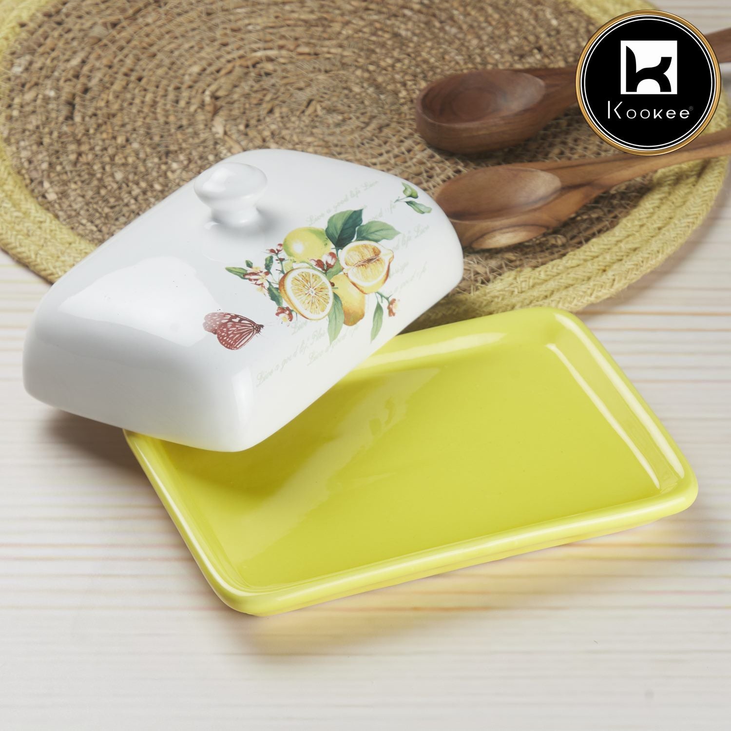 Kookee Butter Dishes, Yellow, ART08356