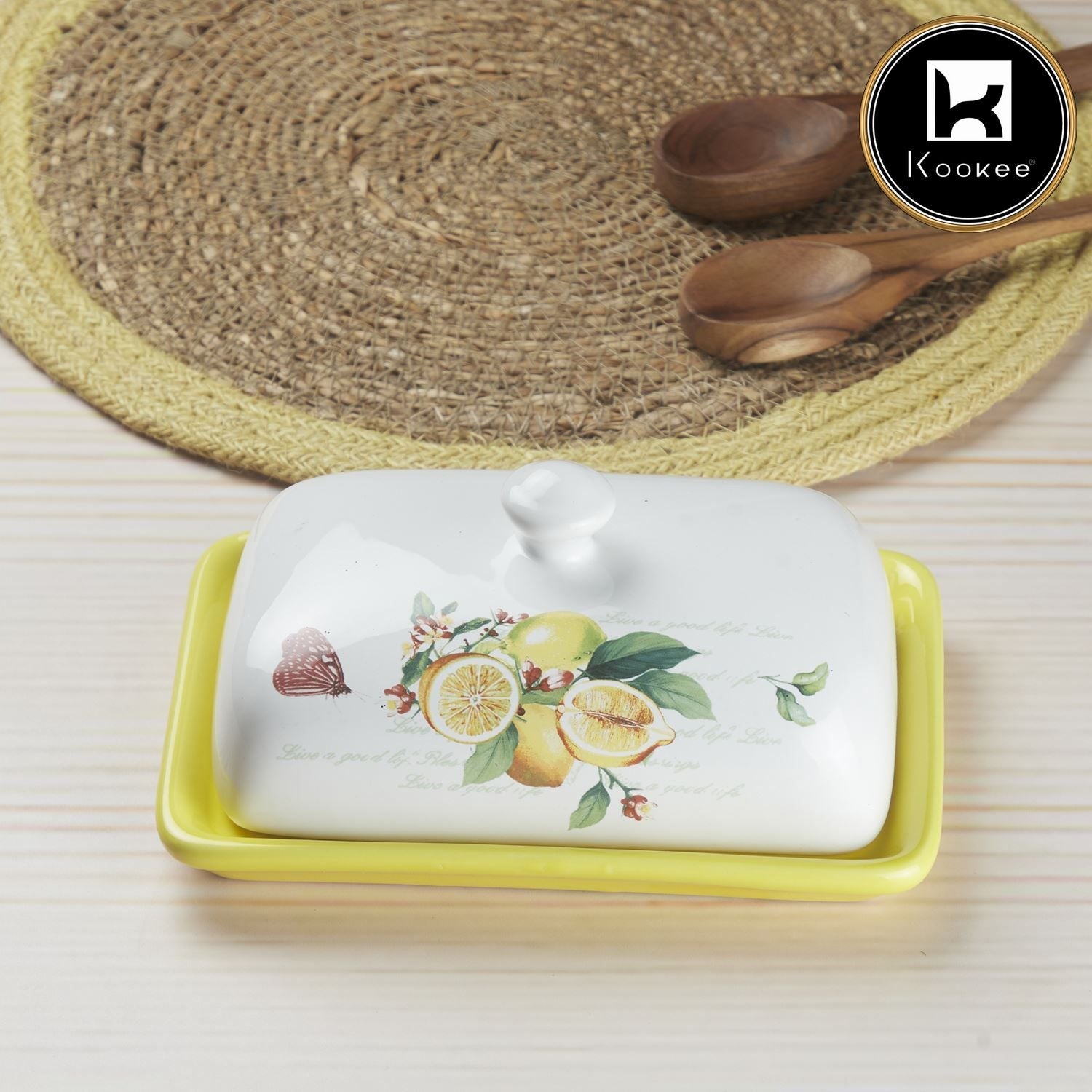 Ceramic Butter Dish Tray with Lid with 250g (8356)