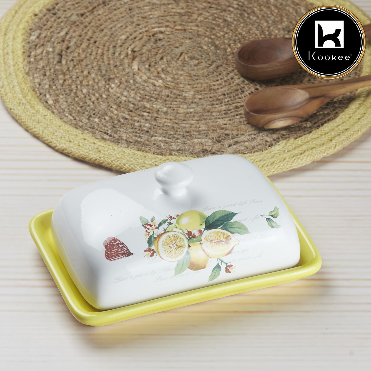 Kookee Butter Dishes, Yellow, ART08356