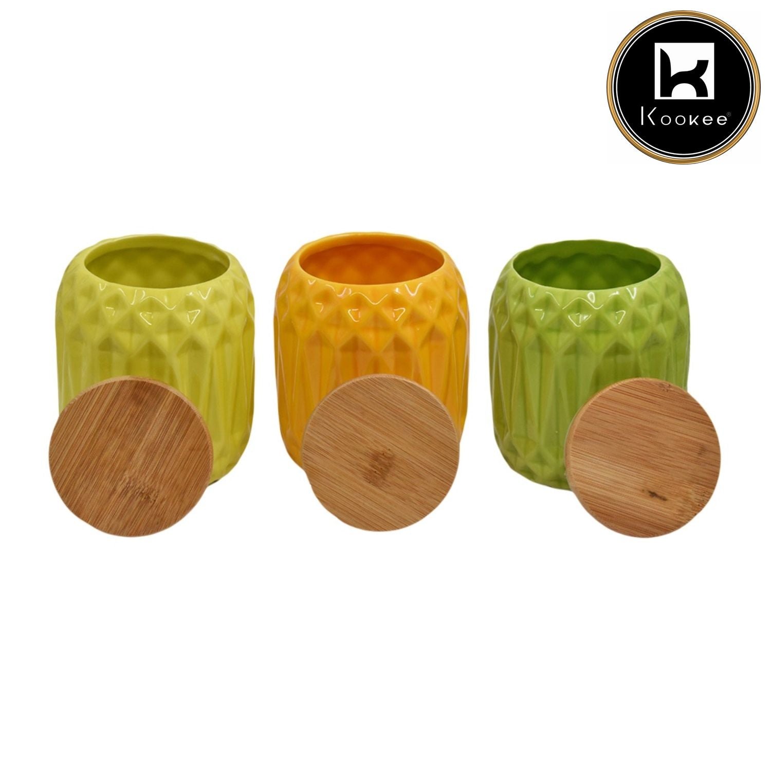 Kookee Canister Jars (Ceramic), Multi, ART08367