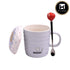 Fancy Ceramic Coffee or Tea Mug with Lid and Handle with Spoon (HY-1095-D)