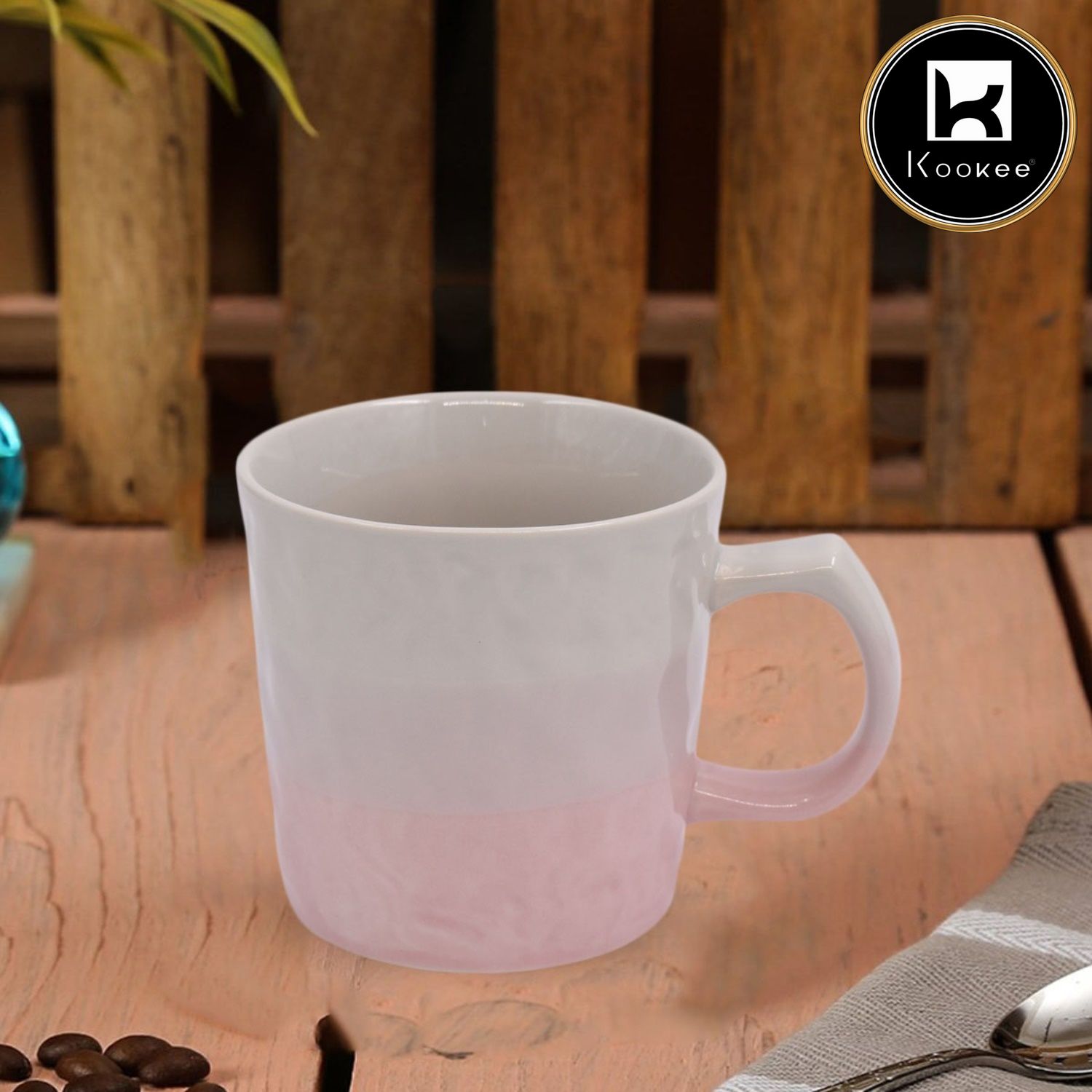 Kookee Ceramic Coffee or Tea Mug with Handle - 250ml (1394-1-C)