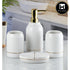 Ceramic Bathroom Accessories Set of 4 with Soap Dispenser (8487)