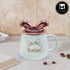 Kookee Fancy Ceramic Coffee or Tea Mug with Lid and Handle for Office, Home or Gifting